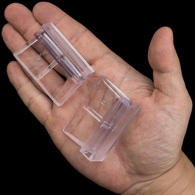 OIIKI 6 PCS Aquarium Glass Cover Clip, Clear Acrylic Support Holder, Aquarium Lid Clips Clamps, for Aquarium Fish Tank (6mm) OIIKI