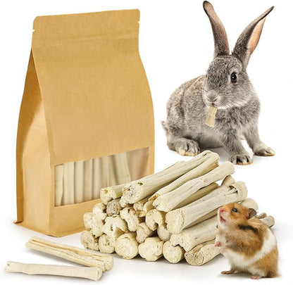 300g/0.66lb Sweet Bamboo Chew Sticks for Rabbits Bunny Chew Toys Molar Treats Snack for Small Animals Hamsters Chinchillas Guinea Pigs Natural Teeth Grinding Toys Heylcm