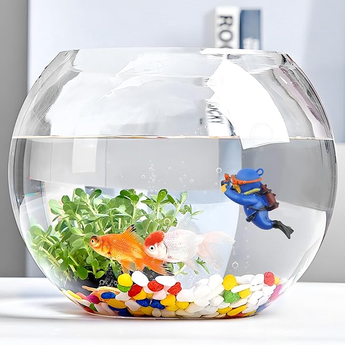 onesimcr Floating Fish Tank Decorations, Aquarium Decorations, Lovely Diver Fish Tank Decorations, Floating Device Fish Tank Accessories，Suitable for All Kinds of Fish Tanks… onesimcr