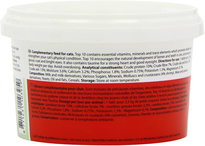 Beaphar Top 10 Cat Vitamin 180 Tablets Beaphar