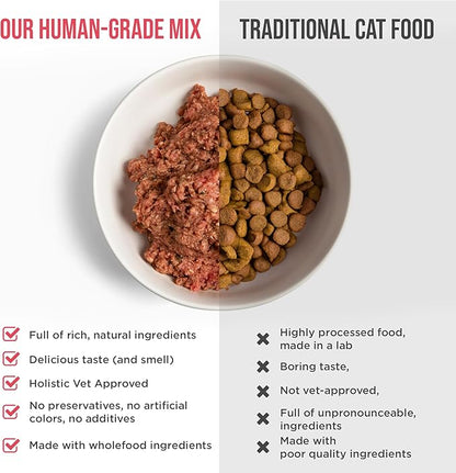 Know Better for Cats – Beef Recipe, RAW Cat Food Premix/Supplement for Making Homemade Cat Food, All Natural, Holistic Veterinarian Approved, Grain Free, No Artificial Additives - PAWPICO
