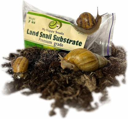 Premium Land Snail Substrate - The Perfect Bedding for Your Pet Snail | Weight 7 Oz or 200 Grams PAWPICO
