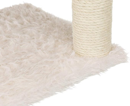 TRIXIE Baza Scratching Post with Hammock | 18" Base. Color: Cream - PAWPICO