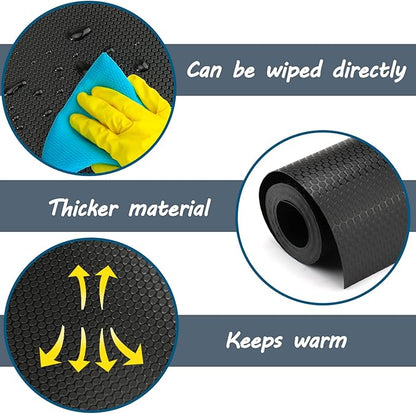 Bearded Dragon Tank Accessories, Reptile Terrarium Carpet Substrate for Leopard Gecko, Lizard, Iguana, Snake, Tortoise, Non-Adhesive Reptile Habitat Bedding(Black 79inch) Vodolo