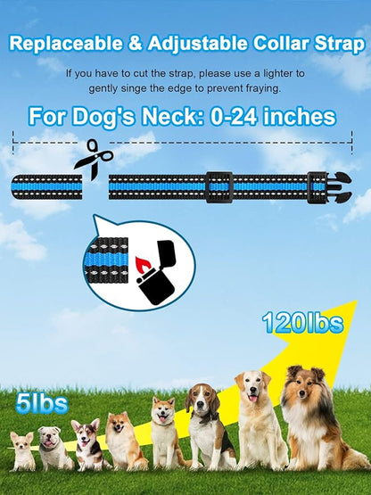 BOUSNIC Dog Shock Collar 2 Dogs (5-120Lbs) - 3300 ft Waterproof Training Collar for Dogs Large Medium Small with Rechargeable Remote, Beep (1-8) Vibration (1-16) and Humane Shock (1-99) Modes - PAWPICO