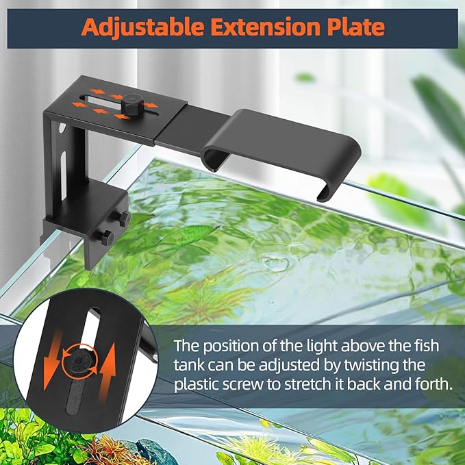 hygger Aquarium Light Clip Holder (for HG-957),1 Piece, Aquarium Fish Tank Light Riser/Holder/Bracket/Stand/Mount hygger