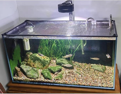 Magnetic Aquarium lid Fish Tank Hood top Cover Anti-Jumping net Cover mesh to Protect Fish Jumping Out of Fish Tank NestBasics