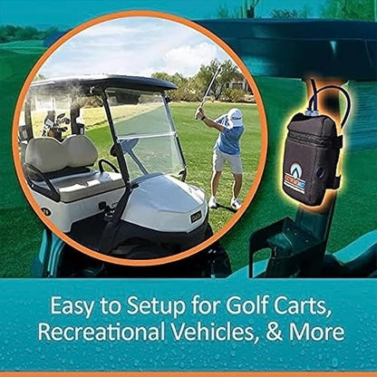 EXTREMEMIST Portable Misting System - 4 Mist Nozzles | Easy to Setup | 16 ft. Mist Line for Outdoor Patios, Golf Carts, Greenhouses, Canopy, Decks & More - Cools The air up to 30°F (17°C)! ExtremeMist