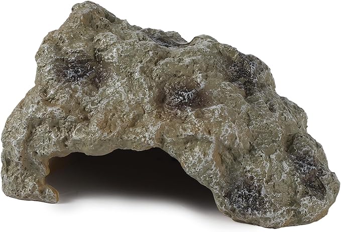 Resin Leopard Gecko Hide, True to Nature Reptile Rock for Bearded Dragon Hideout Snake Hides for Ball Pythons, Tortoise House Terrarium DÉCor - Small IBWell