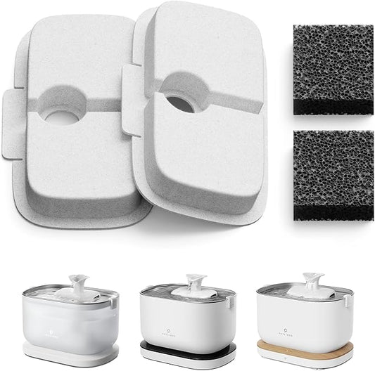 PETLIBRO 2 Packs Replacement Filters for Dockstream Cat Water Fountain PLWF105/PLWF115/PLWF005, 1 Months Set of Replacement Filters for Ultra Quiet Pet Water Fountain - PAWPICO