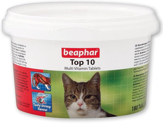 Beaphar Top 10 Cat Vitamin 180 Tablets Beaphar