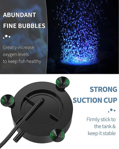 Uniclife Aquarium Volcano Ornament Kit Realistic Resin Volcanic Decoration with Air Stone Bubbler Colorful LED Light Decor for Fish Tank Landscape Addition and Oxygenation UnicLife