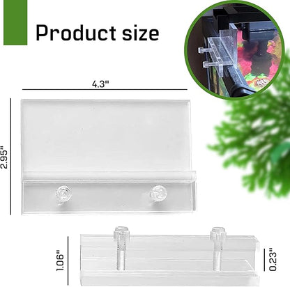 BELMAKS Set of 2 Clear Acrylic Fish Tank LED Light Holder Aquarium Lamp Hanging Aquarium Fixtures Support Stands Box Aquatic Fish Tank Lighting Tools 2PCS BELMAKS