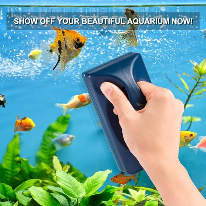 Aquarium Mini Magnetic Scrubber Scraper Small Fish Tank Cleaner Nano Glass Aquarium Cleaning Tools with Super Strong Magnet (Max) DaToo
