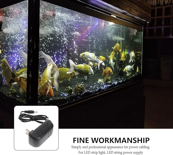 UEETEK LED Power Adapter AC110-240V DC12V 1A Switching Power Supply Converter for Aquarium Fish Tank Light (US Plug) UEETEK