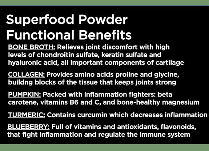 Nature's Diet Pet Original Bone Broth Protein Powder with Functional Benefits for Hip and Joint, Digestion, Skin and Coat (Hip & Joint, 6 oz = 60 Servings) NaturesDiet%C2%AE