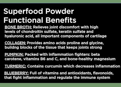 Nature's Diet Pet Original Bone Broth Protein Powder with Functional Benefits for Hip and Joint, Digestion, Skin and Coat (Hip & Joint, 6 oz = 60 Servings) NaturesDiet%C2%AE