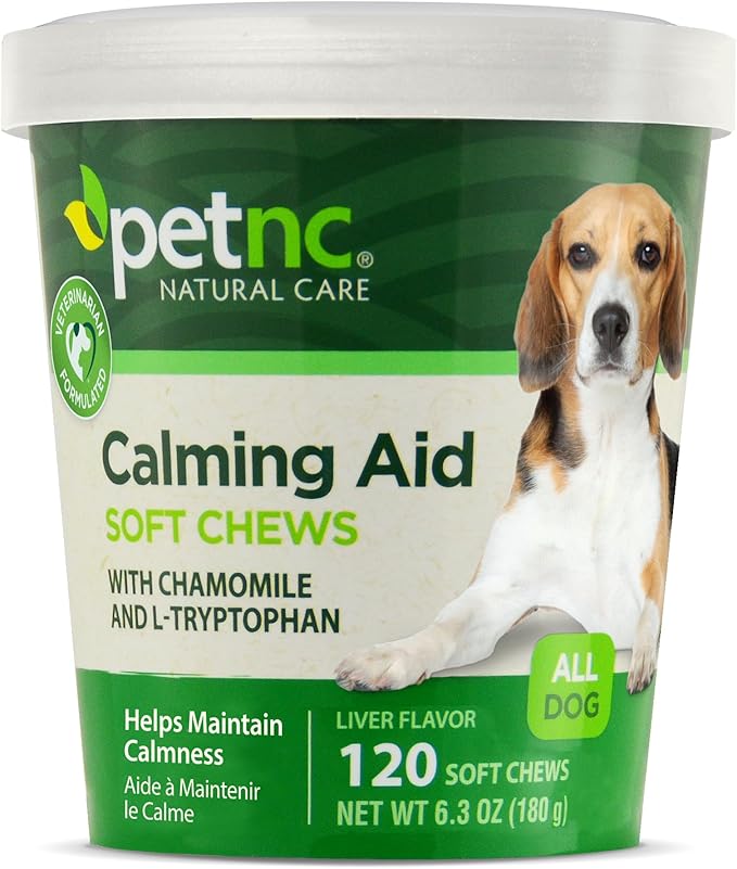 PetNC Natural Care Calming Aid Soft Chews for Dogs, 120 Count VisitthePetnc