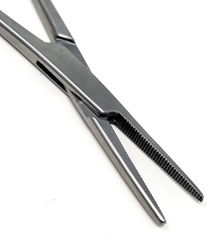 Dog Pet Ear/Nose Hair Puller Grooming Hemostat Locking Forceps Pliers, 5.5" (14cm), Straight (Gold Handle) A2Z+SCILAB