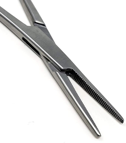 Dog Pet Ear/Nose Hair Puller Grooming Hemostat Locking Forceps Pliers, 5.5" (14cm), Straight (Gold Handle) A2Z+SCILAB