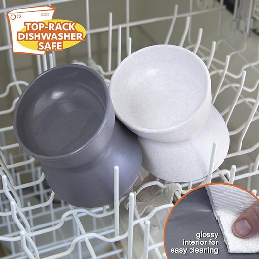 Kitty City Raised Cat Bowls, Small Bowl 2pk (Modern) - PAWPICO