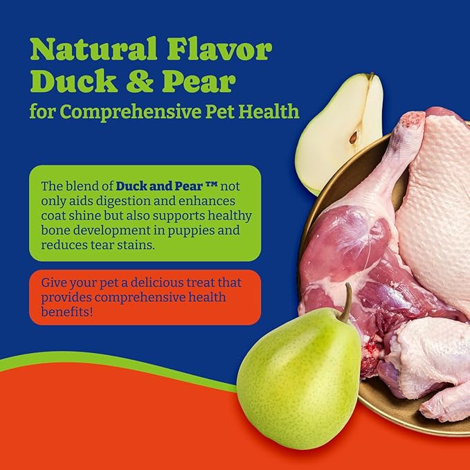 Flea and Tick Prevention for Dogs Chewable - 180 Soft Chews, Duck & Pear Flavor - Dog Flea and Tick Treatment Chewable, Natural Defense- Dog Immune Support Supplement YoYoBay