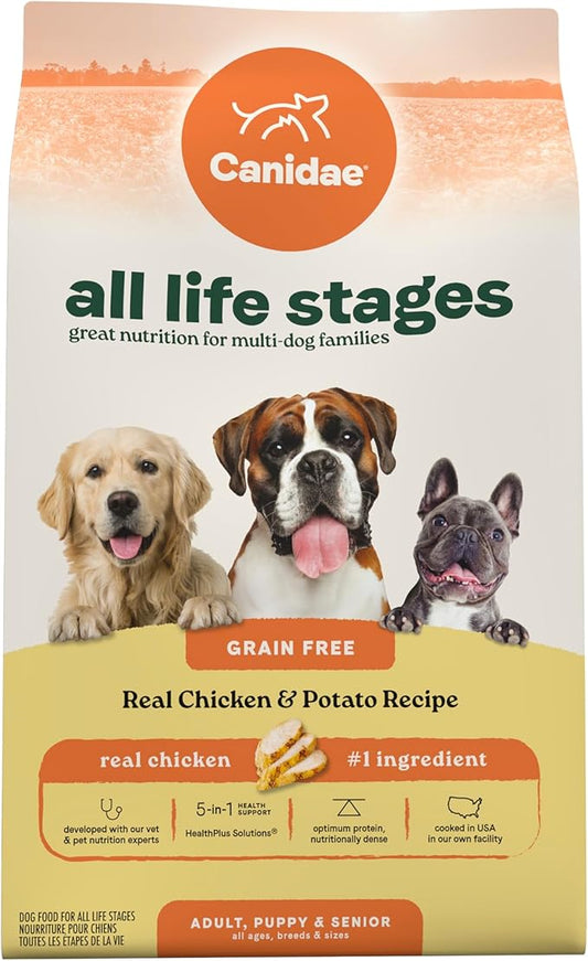 Canidae All Life Stages Real Chicken & Potato Recipe – High Protein and Grain-Free Premium Dry Dog Food for All Ages, Breeds, and Sizes– 4 lbs. - PAWPICO