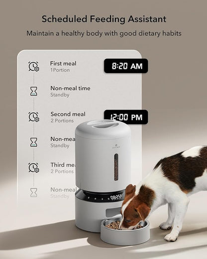 PETLIBRO Automatic Cat Feeder, Automatic Dog Feeder with Freshness Preservation, 5L Timed Cat Feeders for Dry Food, Up to 6 Meals Per Day, Granary Pet Feeder for Cats/Dogs - PAWPICO