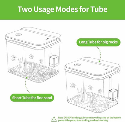 Small Fish Tank Kit 1.8 Gallon, Aquarium Starter Kit with Super-Quiet Water Pump, Dual Rain Filtration, Self Cleaning Function, Shatter-Resistant & Leak-Proof Base (Black) Moonorange