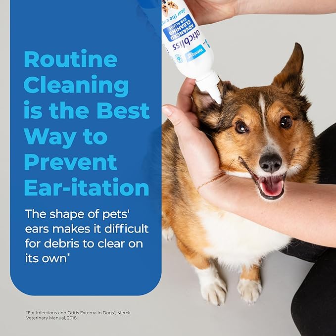 Vetnique Labs Oticbliss Ear Cleaner Wipes/Flushes for Dogs & Cats with Odor Control and Itch Relief Reduces Head Shaking - Clear The Ear VetniqueLabs