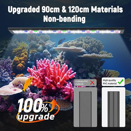 Aquarium Light for Fish Tank, Full Spectrum Aquarium LED Plant Light with Extendable Brackets, Suitable for 18-25 Inch Freshwater Tanks, White Blue Red Green Pink LEDs KINGDANS