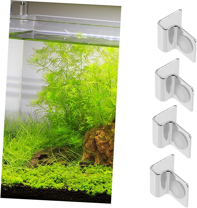4Pcs Fish Tank Cover Brackets Durable Glass Lid Clips for Aquarium for Rimmed Aquariums Fish Tank Accessories BUGUUYO