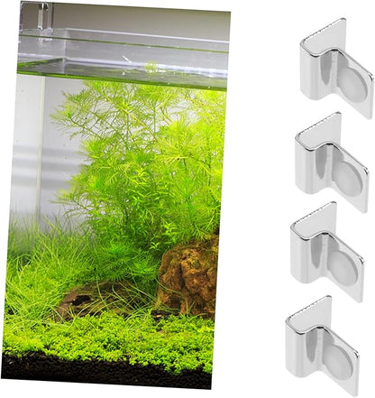 4Pcs Fish Tank Cover Brackets Durable Glass Lid Clips for Aquarium for Rimmed Aquariums Fish Tank Accessories BUGUUYO