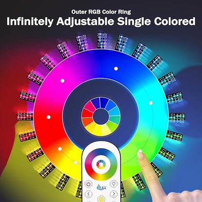 AQQA Aquarium Light,Remote Control Fish Tank Light,DIY Infinitely Adjustable Light Color,10 Light Brightnesses,2 Full Spectrum Lights,9 Dynamic Light Modes for Freshwater (35W for 40-48 inch Tank) AQQA