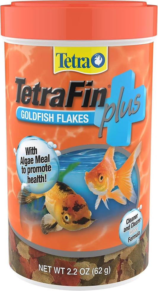 TetraFin Plus Goldfish Flakes 2.2 Ounces, Balanced Diet, With Algae To Promote Health,Oranges Tetra