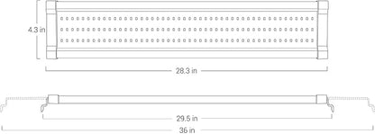 NICREW ClassicLED Gen 2 Aquarium Light, 25 Watts, Dimmable LED Fish Tank Light with 2-Channel Control, White and Blue LEDs, Size 30 to 36 Inch NICREW