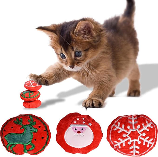 Christmas Catnip Toys Gentle Oral Hygiene; Cat Chew Toys That Stimulate Hunting and Transfer Behavior;Suitable for All Cats - PAWPICO