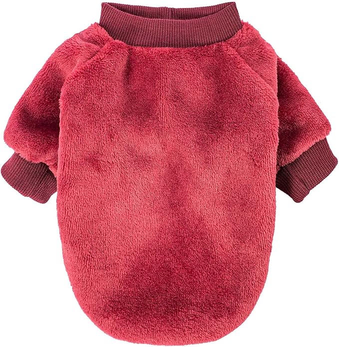 FabriCastle Dog Sweater, Pack of 2, Dog Clothes, Dog Coat, Dog Jacket for Small or Medium Dogs Boy or Girl, Ultra Soft and Warm Cat Pet Sweaters (X-Large, Dark red,Dark Green) - PAWPICO
