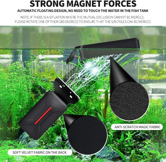 Aquarium brush Strong Magnetic Cleaner Brush Floating Magnetic Aquarium - Fish Tank Cleaner - Scrubber & Scraper Aquarium Cleaning Tools– Floating Fish Tank Cleaner (M) SVECKE