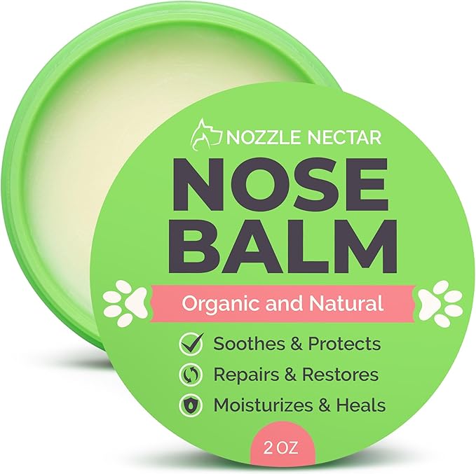 Dog Nose Balm - 100% Organic & Natural Nose Moisturizer and Healing Cream Butter - Dog Dry Nose Treatment and Moisturizer - Heals, Repairs & Protects Chapped, Damaged & Rough Noses QualityPet