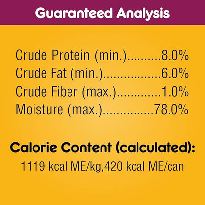 PEDIGREE CHOPPED GROUND DINNER Adult Canned Soft Wet Dog Food, Filet Mignon Flavor, 13.2 oz. Cans (Pack of 12) - PAWPICO