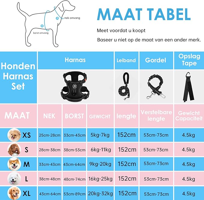 NESTROAD No Pull Dog Harness,Adjustable Oxford Dog Vest Harness with Leash,Reflective No-Choke Pet Harness with Easy Control Soft Handle for Large Dogs(X-Large,Black) NESTROAD