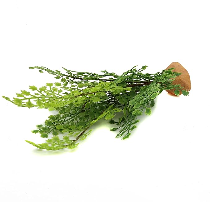 JIHAQUA Lifelike Reptile Tank Plant Decor - Realistic Artificial Plastic Plant for Terrariums and Pet Enclosures (Style A) JIHAQUA