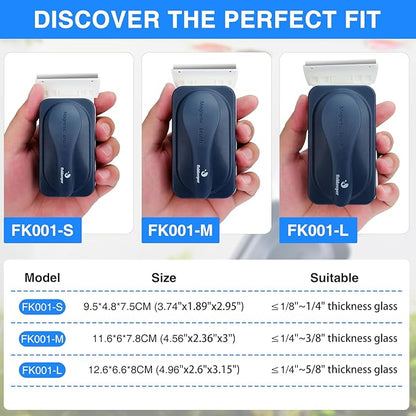 Aquarium Strong Magnetic Glass Cleaner Brush, Fish Tank Algae Magnet Cleaning Tool with 2 Detachable Scrapers, Mag Float Scrubber for 0.2 Inch Glass and Acrylic Tanks fishkeeper