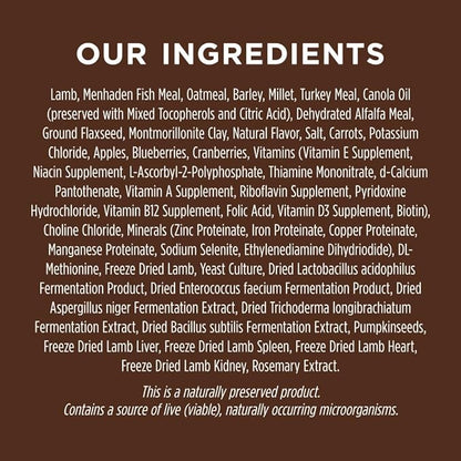 Instinct Be Natural Real Lamb & Oatmeal Recipe Natural Dry Dog Food, 24 lb. Bag - PAWPICO