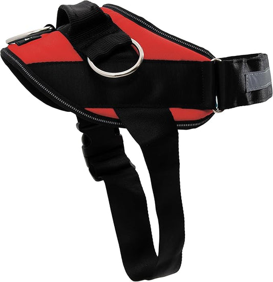 ShawnCo Essential Dog Harness, No-Pull Pet Vest with 3 Leash Clips, No Choke, Reflective, Adjustable and Padded, for Easy Walking and Training for Small, Medium and Large Dogs (Mustang Red, M) SHAWNCO
