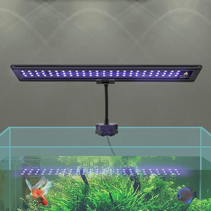 IREENUO Aquarium LED Light, Full Spectrum Fish Tank Clip on Light with Remote, Color Changing Lighting for Reef Coral Aquatic Plants and Fish Keeping (16W（20.4 inch）) SpeciallyforyourpettoprovideavarietyofqualityproductsYearsofresearchexperienceinpetwarmcoattoprovideyourpetwiththewarmestprotectioninwinter