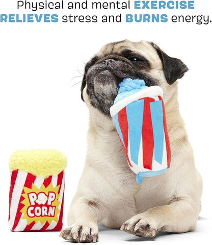 Barkbox Movie Bites Dog Toy Bundle – Squeaky Dog Toys – Plush Dog Toys – Puppy and Pet Toys for Small Dogs - PAWPICO