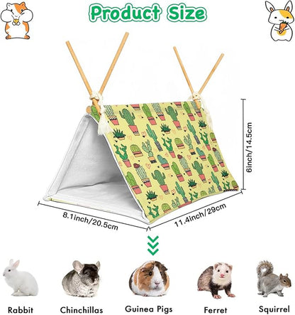 Bearded Dragon Tent Bed,Cactus Pattern Reptile Bearded Dragon cage/hides and Caves/Habitat Hideout… (Cactus 1) Aipush