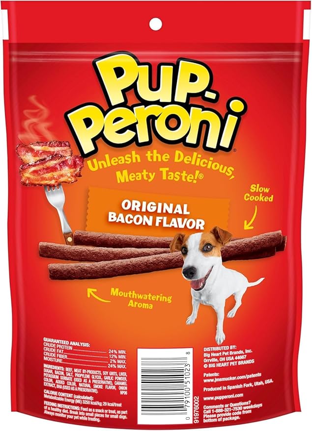 Pup-Peroni Dog Treats, Original Bacon Flavor, 5.6 Ounce (Pack of 8), Made with Real Bacon - PAWPICO